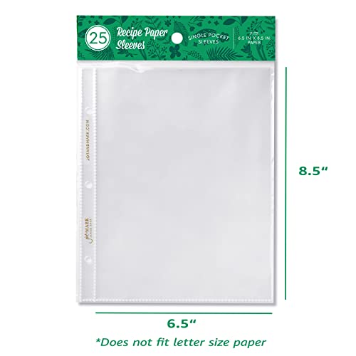 Jot  Mark Jot & Mark Binder Page Protectors for 4x6 Recipe Cards or Photos (25 Count) | Crystal Clear Plastic Archival Sleeves fit 3 Ring Binders (8.5" x 9.5", 1 Pocket) - Image 3