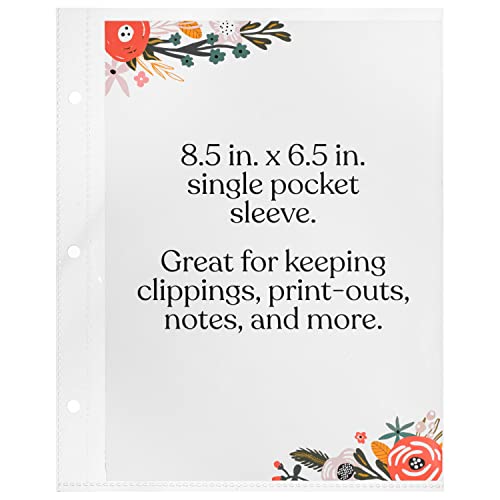 Jot  Mark Jot & Mark Binder Page Protectors for 4x6 Recipe Cards or Photos (25 Count) | Crystal Clear Plastic Archival Sleeves fit 3 Ring Binders (8.5" x 9.5", 1 Pocket) - Image 4