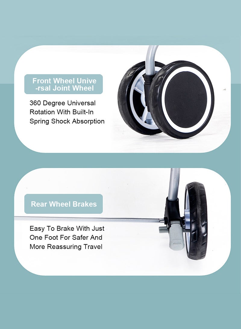 Kidle Foldable Pet Trolley Stroller Outdoor Lightweight Pet Stroller Large Space Cat Dog Stroller - Image 2