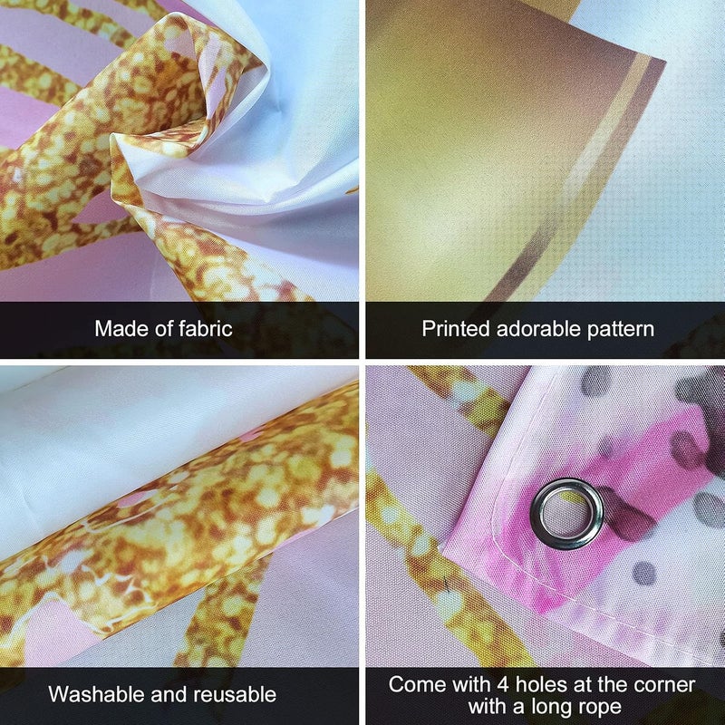 ARS Butterfly Birthday Party Backdrop Decorations Butterfly Spring Theme Party Background Banner Signs Favor Supplies for Toddler’ Birthday Baby Girl Shower,Pink Photo Booth Props, 71x43 in - Image 3
