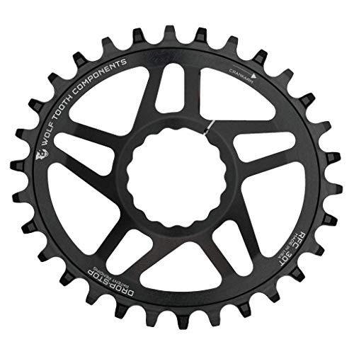 Wolf Tooth Elliptical Drop-Stop Direct Mount Oval Chainring for Race Face Cinch Direct Mount (32 Tooth, Drop-Stop B, PowerTrac - Image 1