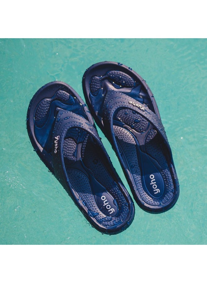YOHO YOHO Drizzle Soft Slippers for Women | Mild Acupressure | Lightweight, Blue UK6  - Image 2