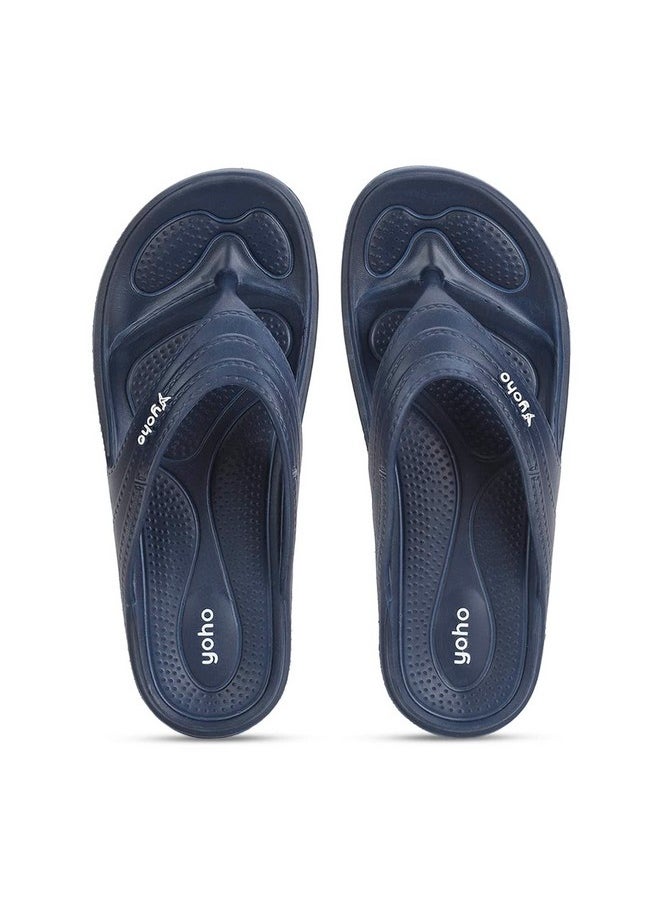 YOHO YOHO Drizzle Soft Slippers for Women | Mild Acupressure | Lightweight, Blue UK6  - Image 1