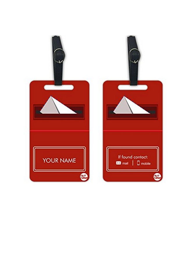 Nutcase Personalized Metal Luggage Travel Baggage Tags from Nutcase - Set of 2 Tags - Post