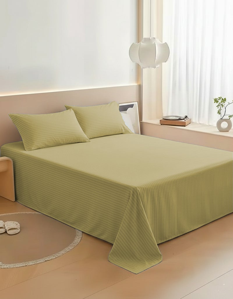 ماكسكون طقم ملاية سرير مايكروفايبر فاخر مكوّن من 3 قطع – ملاية مسطحة مقاس (180×240 سم) مع 2 كيس وسادة (50×75 سم) – ناعم جداً، قابل للتنفس، ومقاوم للتجاعيد – مناسب لأسرة السنجل والتوين – مثالي للاستخدام المنزلي والفندقي - Image 2