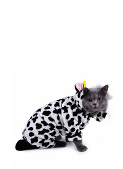 A.M Milk Cow Pet Small Dog Cosplay Clothes Cat Costume Jumpsuit Hoodie Costume Puppy Coat  - Image 1
