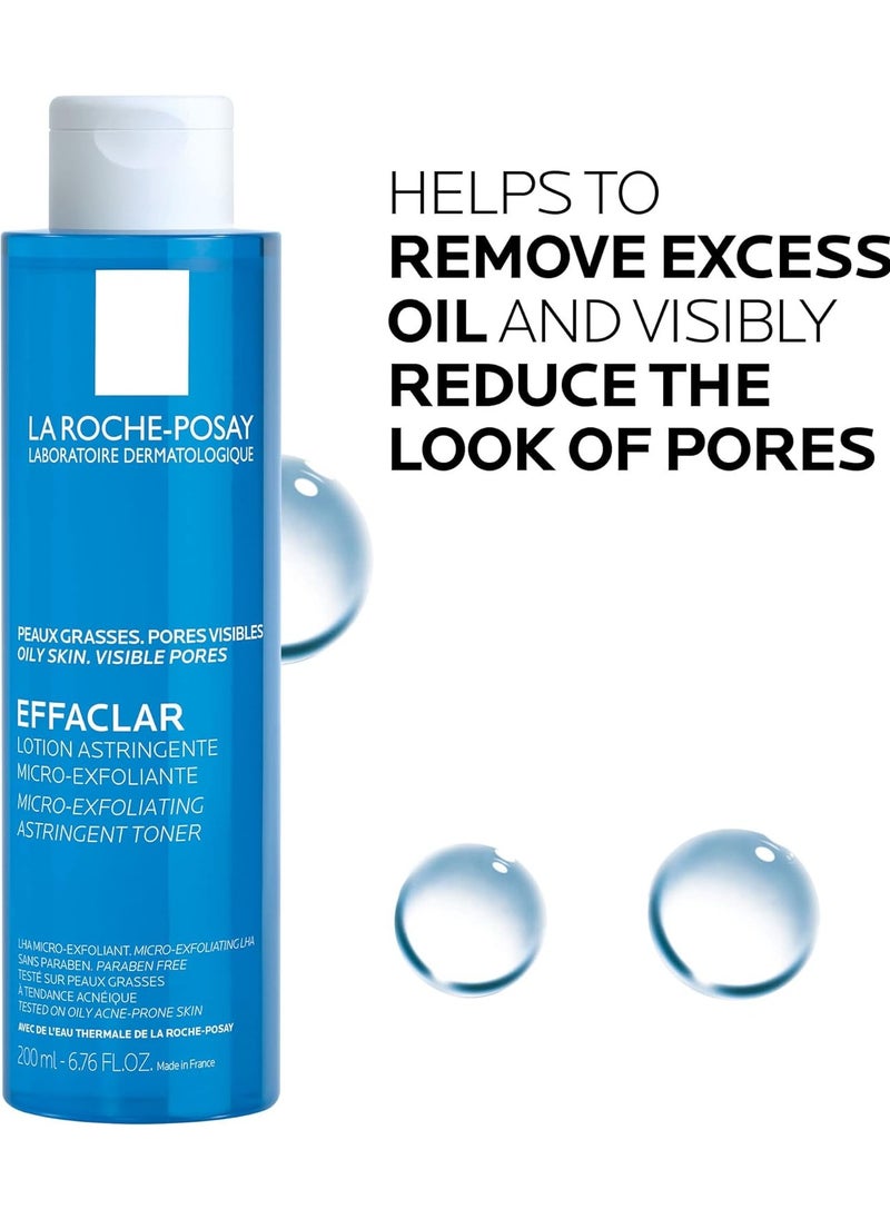 Disaar - La Roche-Posay Effaclar Micro-Exfoliating Toner, Astringent Lotion, 6.76 oz. - Image 1