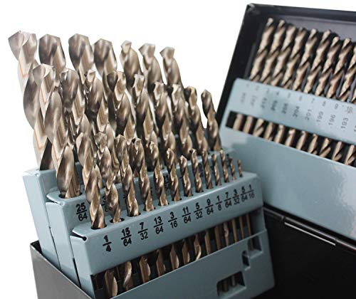 Accusize Industrial Tools - 115 Pc M35 H.S.S. Plus 5% Cobalt Drill Bit Set, Professional, 135° Split Point, Sizes 1/16'' to 1/2'', #1-60, A-Z, 0422-1003 - Image 5