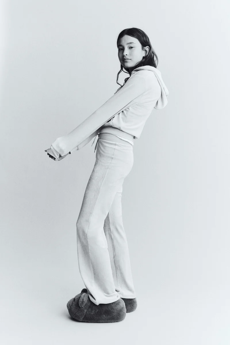 H&M Flared velour joggers