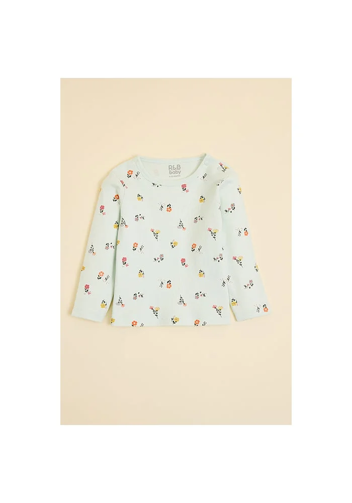أر أند بي Printed T-Shirt and Pants Set