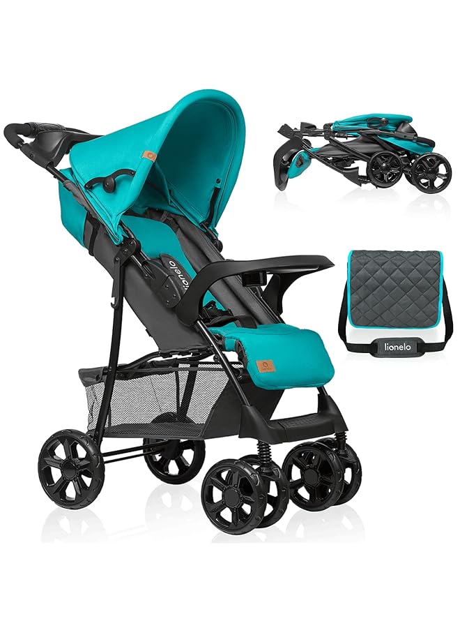 lionelo Emma Plus Stroller Turquoise - Image 1