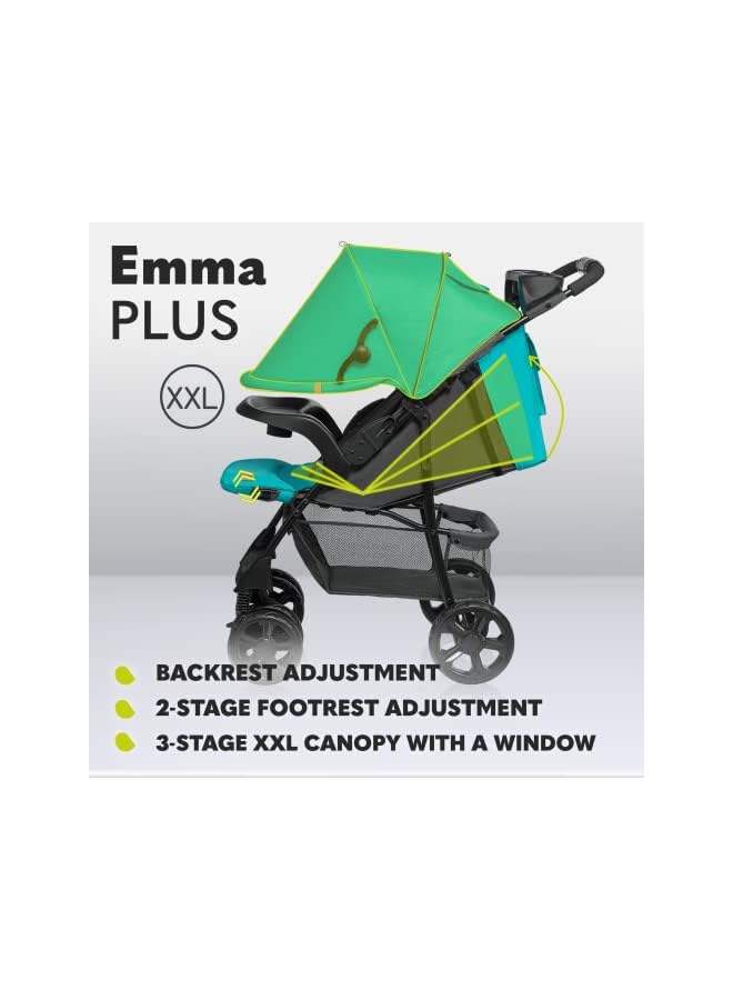 lionelo Emma Plus Stroller Turquoise - Image 4