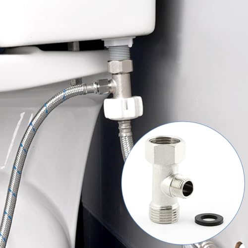 Tookie Bidet T Adapter, 3 Way Adapter or Tee Connector (Thread Size 1/2″ x 1/2″ x 9/16″), Bidet Attachment for Toilet (1/2inch) - Image 5