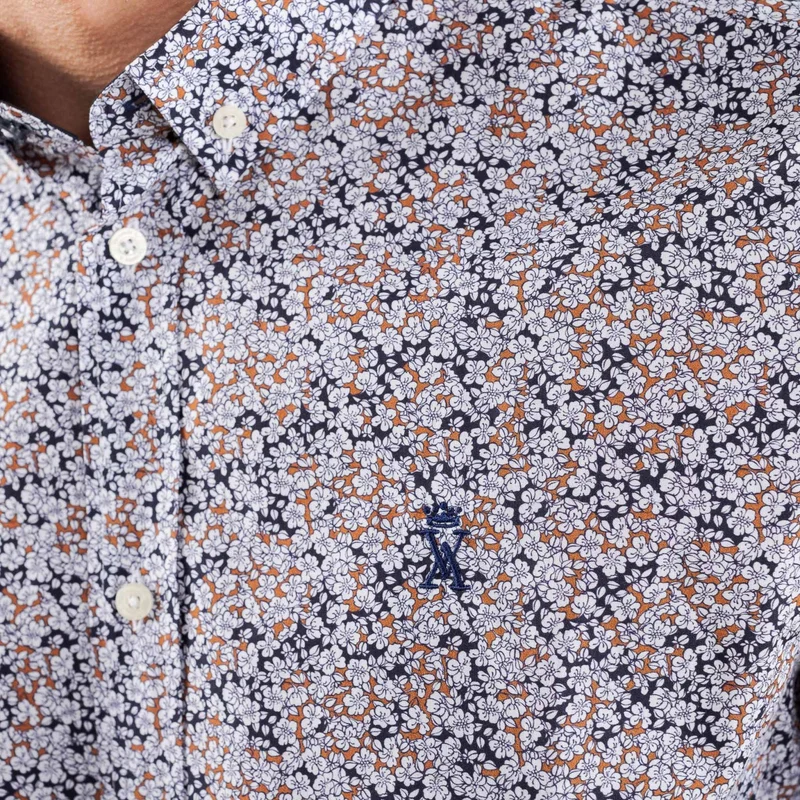 Vicomte A. Ciril Dark Navy Shirt 100% Cotton