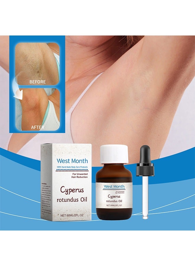 WEST MONTH Cyperus Rotundus Oil-Cyperus Rotundus Oil for Hair Removal,Skin Care Relaxation Cyperus Rotundus Oil,Gentle and Moisturizing,60ml - Image 2