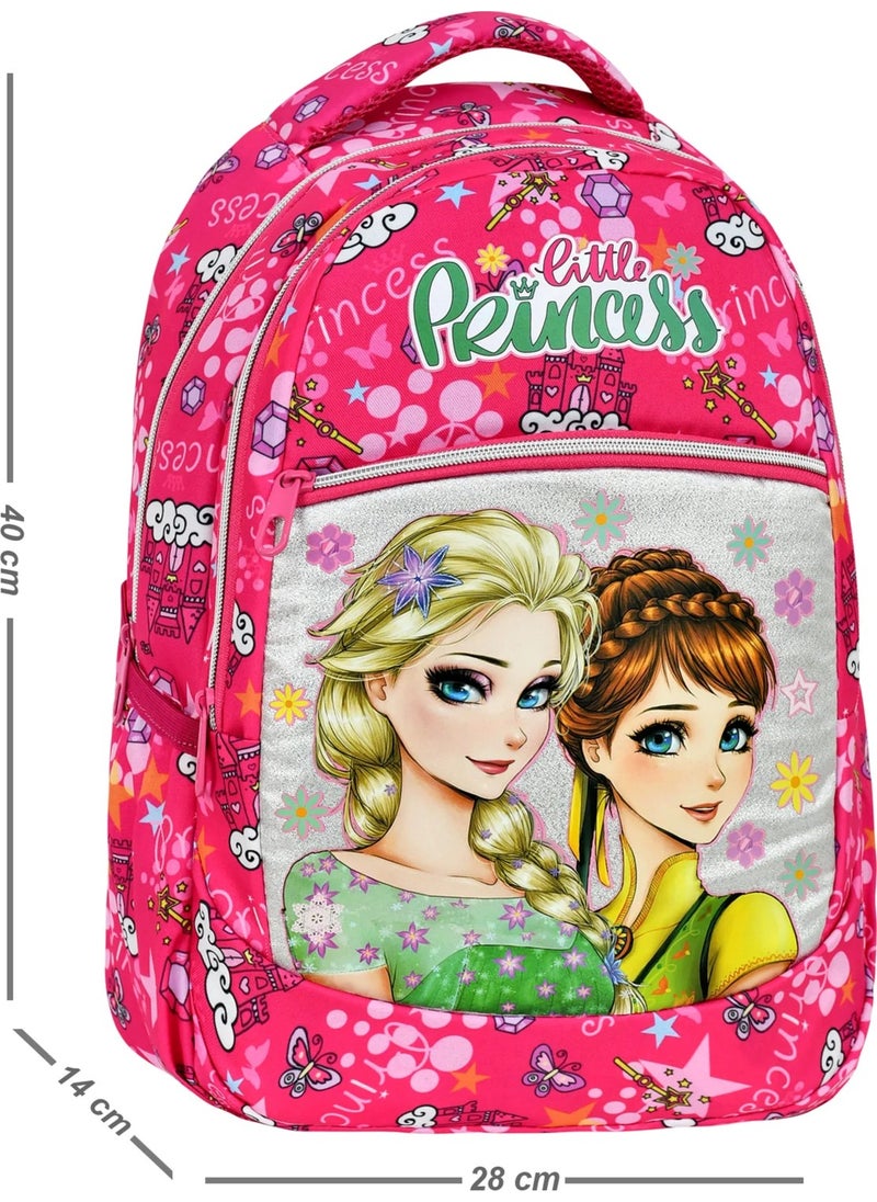 Çantaland Pink Frozen Patterned Primary School Bag + Lunch Box  - Image 4