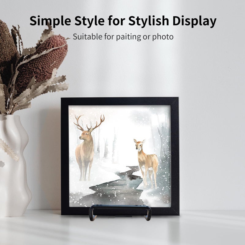 Kruodop 3 Pack 4 inch Metal Plate Stands for Display, Plate Holder Pictures Frame Easel Display Stand, Tabletop Picture Stand, Iron Easels for Display Photo Frames, Plates, Vinyl Recordï¼ŒBook, Plaque, Sign - Image 5