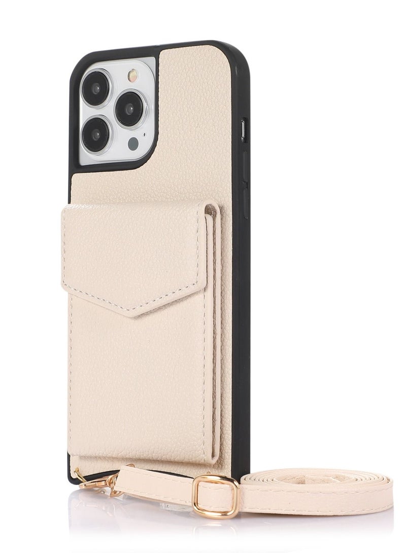 Suteni Back Cover Card Slots with Mirror Leather Phone Case for iPhone - Image 1