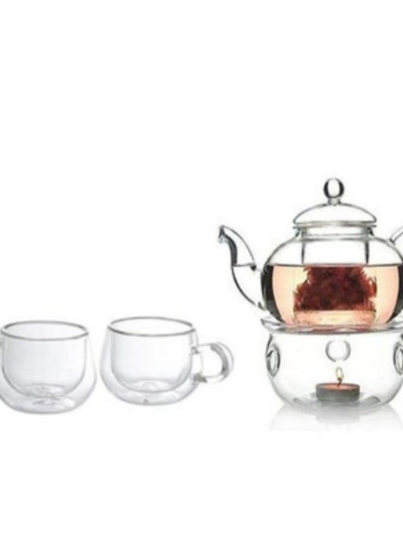 LOULUEN طقم شاي مكون من 4 قطع