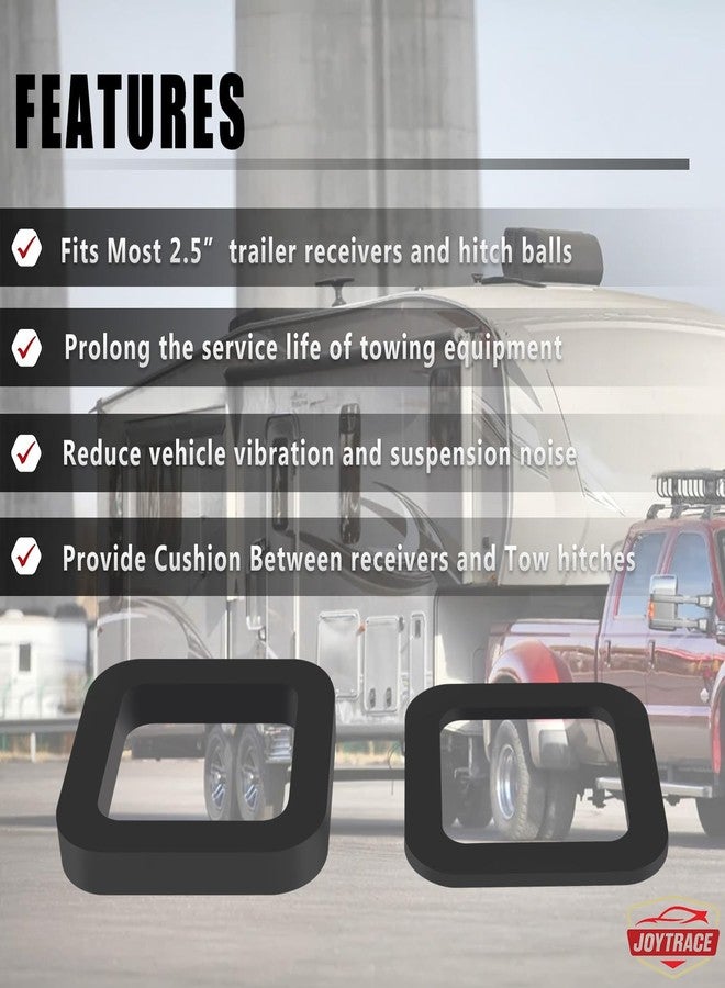 joytrace 6 Pack - Multiple Size Combination，2.5 Inch Hitch Receiver Silencer Pad ，Effectively Reduce The Noise Disturbance- Compatible with Most 2.5 Inch Trailer Hitch Receiver - Image 4