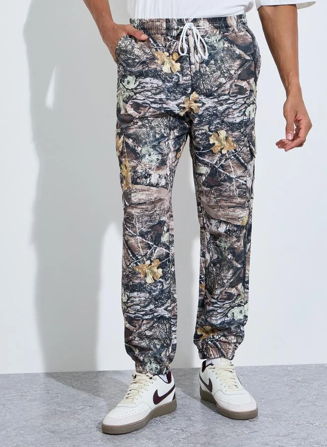 تايك تو Multi-Color Floral Print Jogger