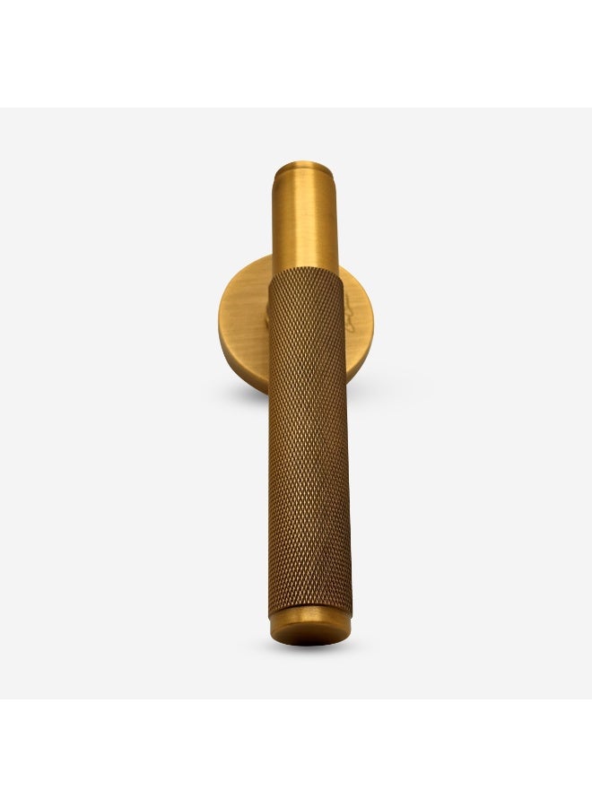 CINCINNO Fidelis/A Premium Anti-Rust Brass Door Handle Pair – Durable & Stylish for Home & Office, UV Protection, 2-Year Color & 5-Year Mechanical Warranty, Salt Spray Tested (Brushed Yellow Bronze)  - Image 3