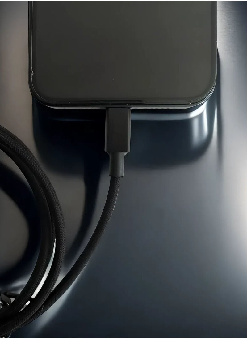 20V 3A Type C to Type C 2-Meter Black Fast Charging Cable for Summer, 1 Count USB C to USB C Charging Cable for Xiaomi, Honor, OPPO, Oneplus Devices, Phone Charging Cable
