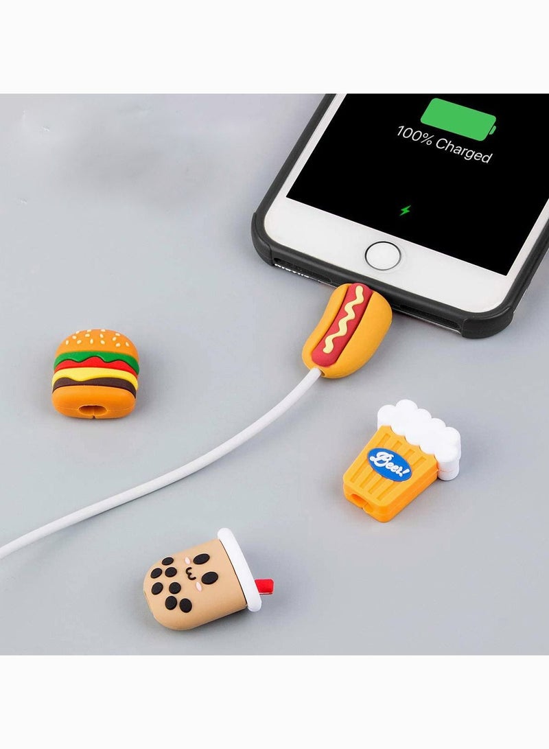 Y&D Cute Cable Protector  20PCS Saver Fruit Animal Charging Buddies Protect Sets Compatible for iPhone iPad Charger Only - Image 4