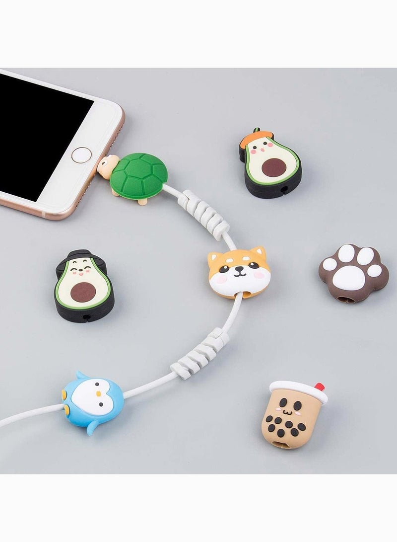 Y&D Cute Cable Protector  20PCS Saver Fruit Animal Charging Buddies Protect Sets Compatible for iPhone iPad Charger Only - Image 5