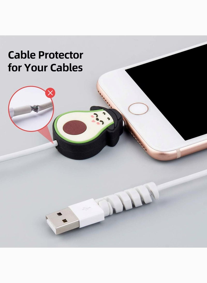 Y&D Cute Cable Protector  20PCS Saver Fruit Animal Charging Buddies Protect Sets Compatible for iPhone iPad Charger Only - Image 3