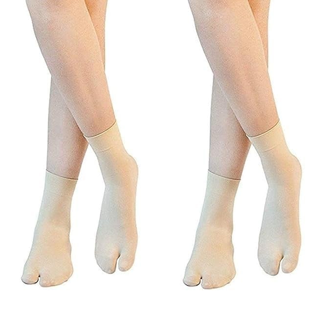 Fashiol Women's Ultra-Thin Sheer No-Show Ankle Socks | Skin Color Transparent Nylon Thumb Socks for Women and Girls - Image 1