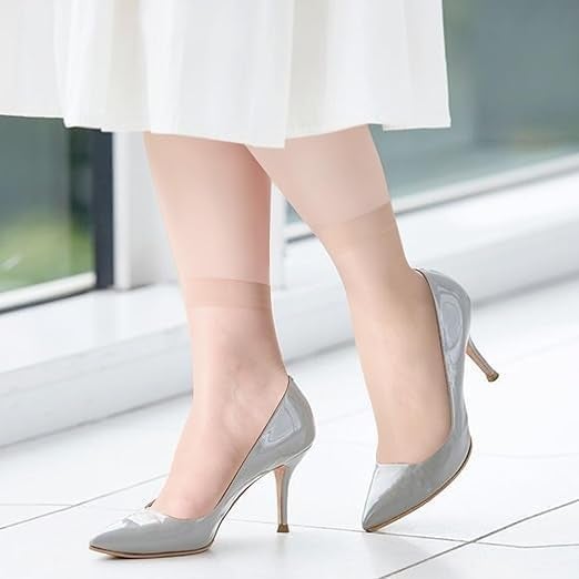 Fashiol Women's Ultra-Thin Sheer No-Show Ankle Socks | Skin Color Transparent Nylon Thumb Socks for Women and Girls - Image 5