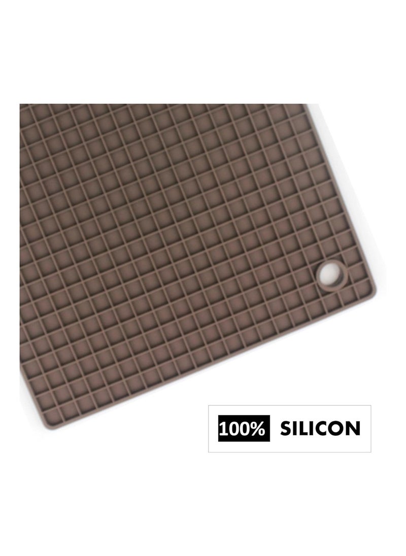 Auroware - Auroware Kitchen Dining Set of 12 piece Silicone Table mat place mat Water resistance Easy to clean Heat resistance - Image 1