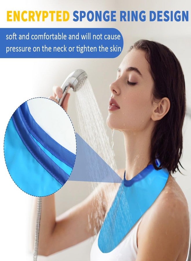 EHUCONELDEX Tracheostomy Shower Cover Neck Stoma Protector for Tracheostomy,Laryngectomy Waterproof Shower Shield Neck Stoma Guard-Adjustable (Blue, 1 PC) - Image 3