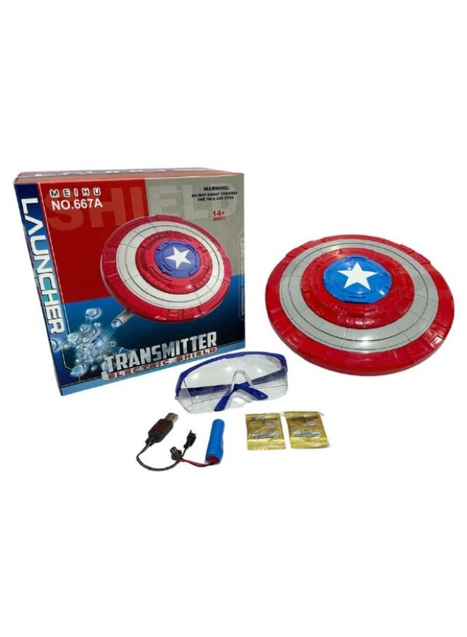 Captain America Electric Shield Launcher Toy with Water Beads and Goggles, Ages 14+ - Image 3