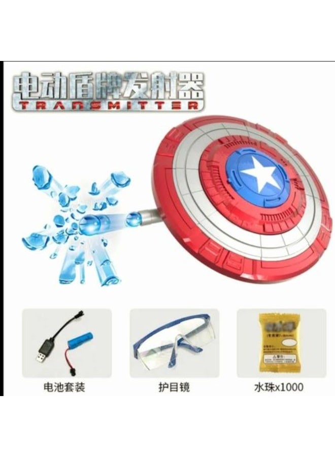 Captain America Electric Shield Launcher Toy with Water Beads and Goggles, Ages 14+ - Image 2