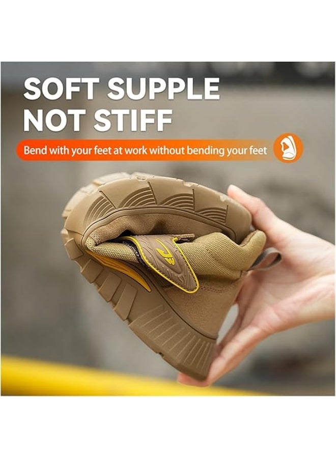 Steel Toe Work Boots for Men and Women - Slip-On Welding Boots, Comfortable Welder Construction Safety Boots - Non-Slip - Image 3