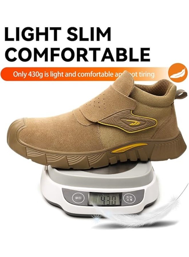 Steel Toe Work Boots for Men and Women - Slip-On Welding Boots, Comfortable Welder Construction Safety Boots - Non-Slip - Image 2