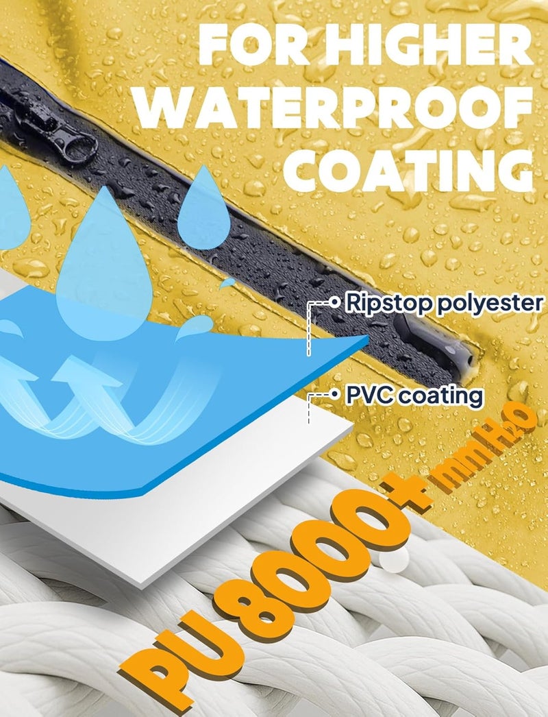 Anyoo Waterproof Rain Poncho Bike Bicycle Rain Capes Lightweight Compact Reusable for Adults - Image 3