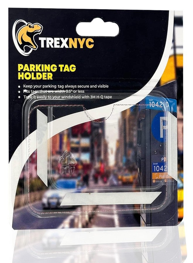TrexNYC Parking Meter Ticket Holder, Transparent Car Windshield Card Holder and Parking Ticket Holder (1 Pack) - Image 1