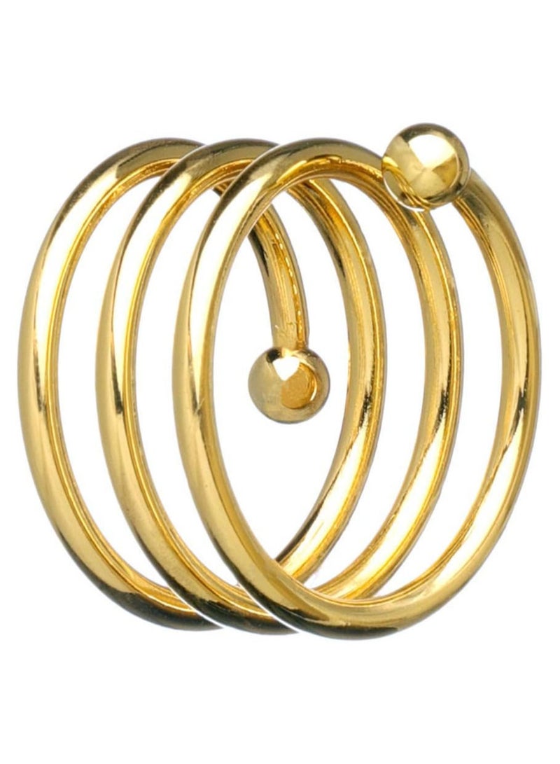 GROWSTEADY Gold Napkin Rings Metal Holders Semicircle Serviette Buckles  - Image 2