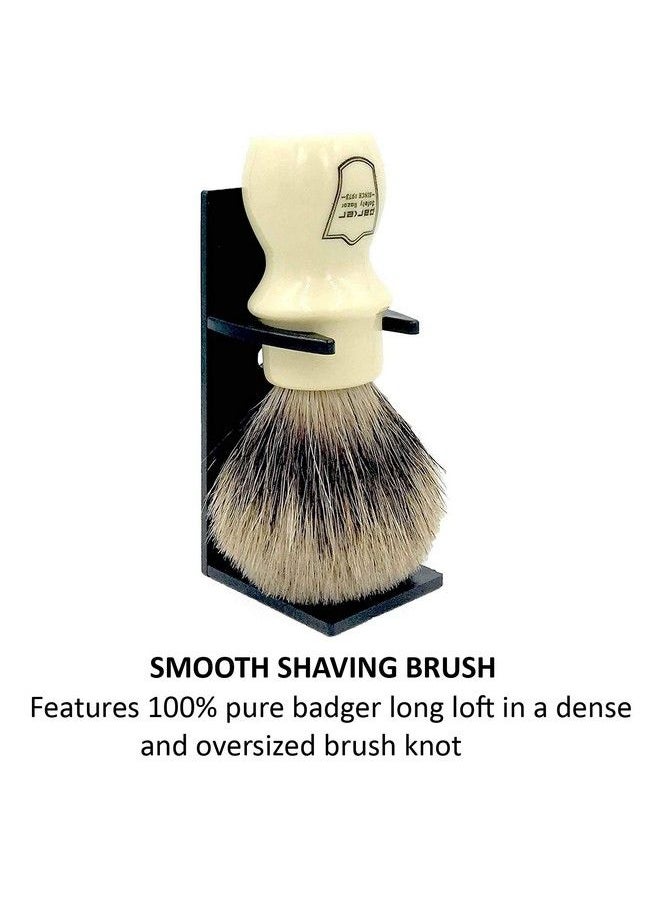 Handmade Deluxe Mug Shaving Brush With Stand 100% 3Band Pure Badger Bristles Extra Dense And Firm (Ivory) - pzsku/ZF077C96AEF9215DDE5D4Z/45/_/1677912651/53b918cc-ce9d-4a21-a4df-2be38e206fc1