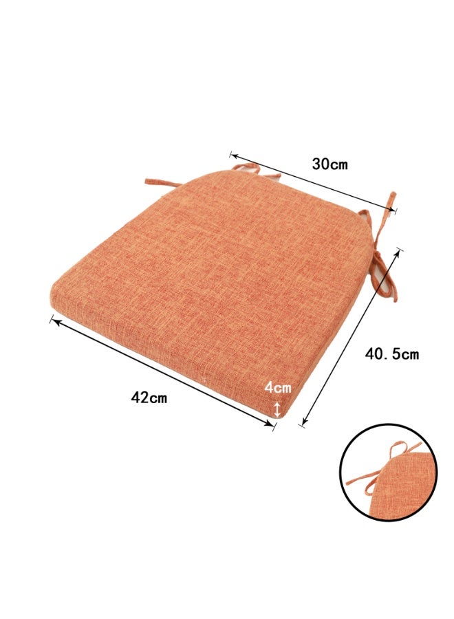 Foam Chair Cushions for Dining Chairs Set of 2, Non Slip Kitchen Chair Pads, 42x40.5x4 cm, Indoor Dining Chair Cushions with Ties, U-Shaped Seat Cushions for Kitchen Chairs - Image 2