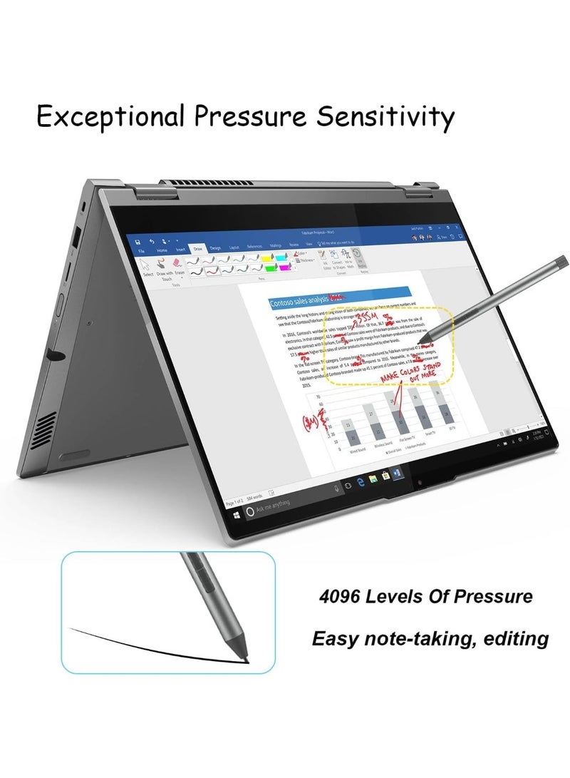 NALACAL Digital Pen 2 Compatible with Lenovo Digital Pen 2, Compatible for Lenovo Yoga Book 9/2-in-1/7i/9i, ThinkBook 14 2-in-1/14s Yoga/Plus G4, IdeaPad Duet 3/5, 13w/300w Yoga Pen (Gray) - Image 3