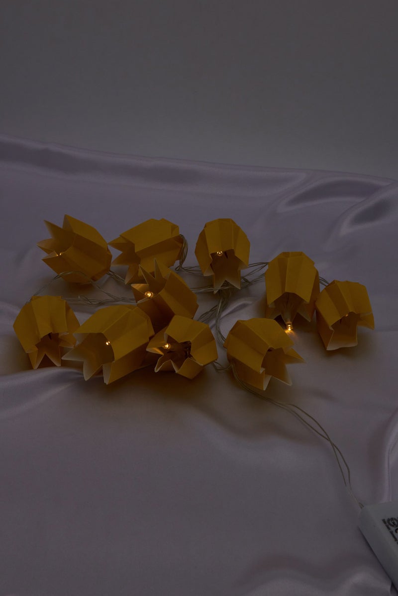 Tchibo سلسلة فوانيس ورقية LED، صفراء - Image 4