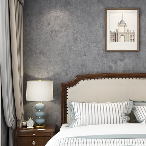 3yecao 16"×118" Thick Dark Blue Grey Concrete Wallpaper Peel and Stick Waterproof Glossy Textured Gray Concrete Contact Paper Vinyl Wrap Self Adhesive Cement Tile Sticker for Countertops Kitchen Walls - Image 4