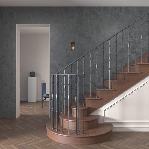 3yecao 16"×118" Thick Dark Blue Grey Concrete Wallpaper Peel and Stick Waterproof Glossy Textured Gray Concrete Contact Paper Vinyl Wrap Self Adhesive Cement Tile Sticker for Countertops Kitchen Walls - Image 3