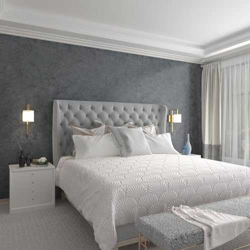 3yecao 16"×118" Thick Dark Blue Grey Concrete Wallpaper Peel and Stick Waterproof Glossy Textured Gray Concrete Contact Paper Vinyl Wrap Self Adhesive Cement Tile Sticker for Countertops Kitchen Walls - Image 5