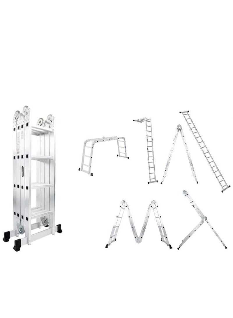 بوس_لايف_ستايل Boss Lifestyle سلم ألومنيوم متعدد الأغراض - 4.7 متر (16 خطوة) - Image 1