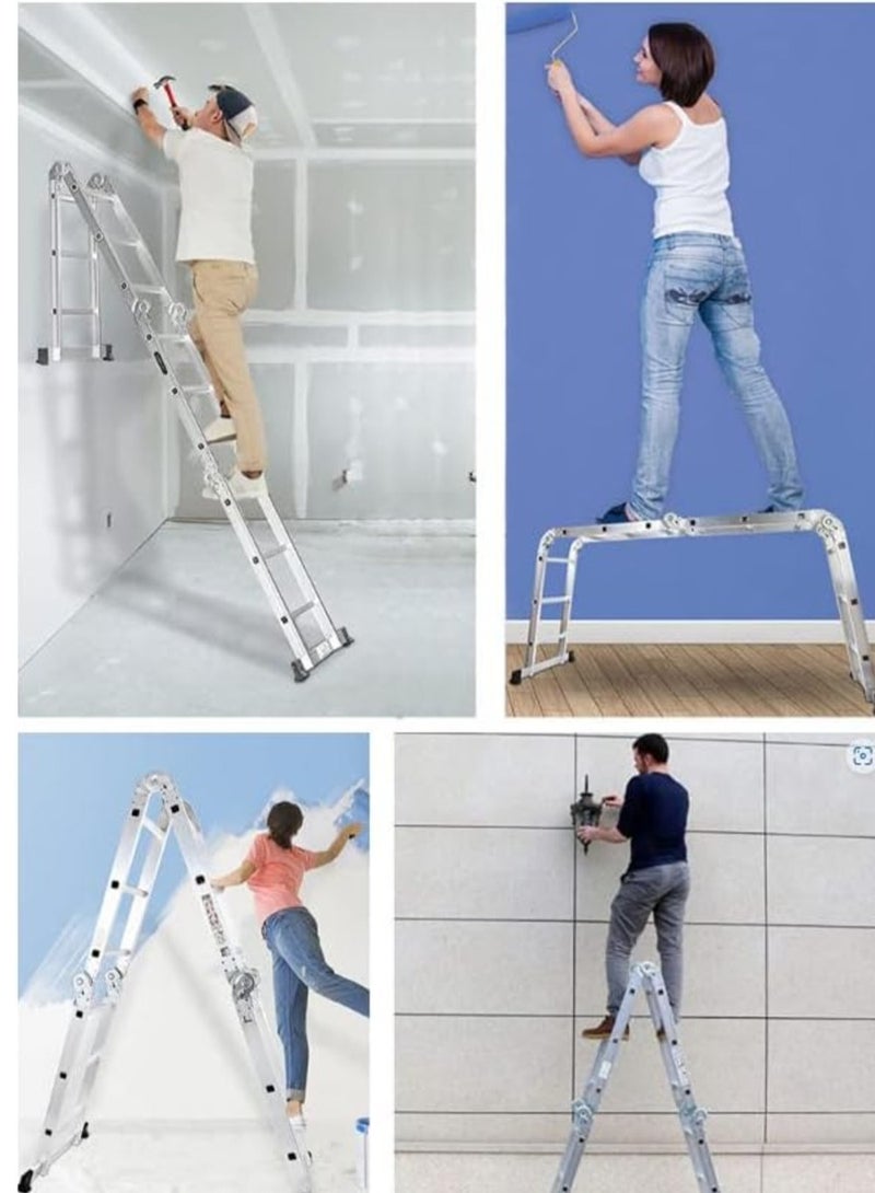 بوس_لايف_ستايل Boss Lifestyle سلم ألومنيوم متعدد الأغراض - 4.7 متر (16 خطوة) - Image 4